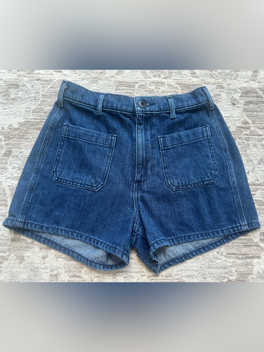 Aritzia Wilfred Free Jeans Denim Patch Pocket Mini Shorts (Size 2) - Picture 2 of 7